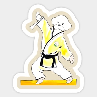 Dog Knows Karate Sticker